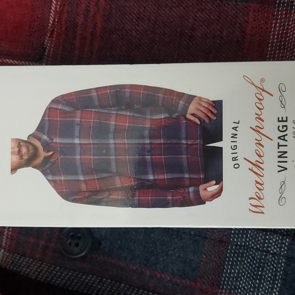 Men's weatherproof flannel shirt color cranberry(9) - Picture 1 of 13